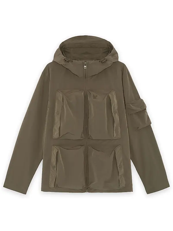 Lyle & Scott Men's Lightweight Ripstop Windcheater - Khaki Ash Image 1
