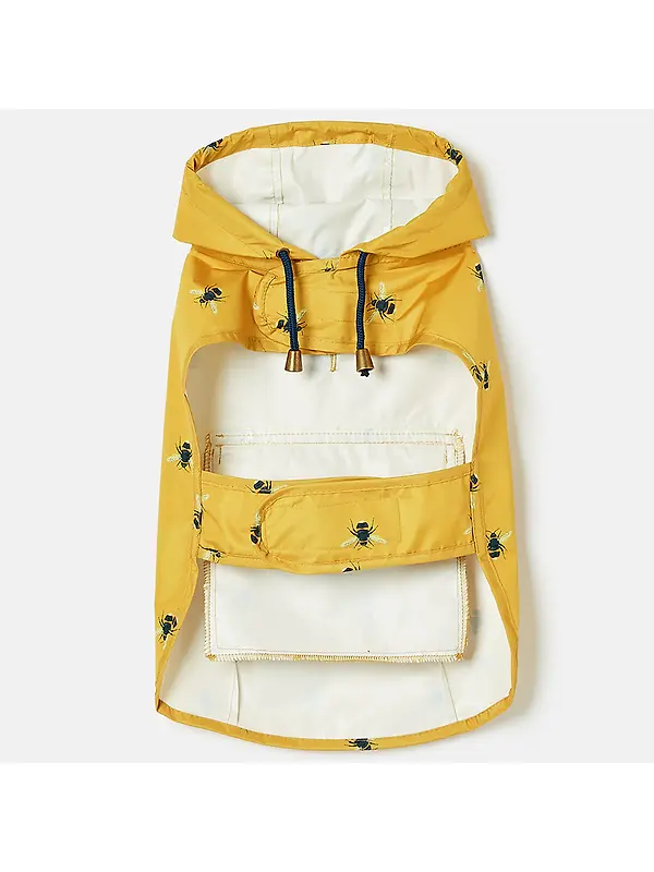 Joules Golightly Packaway Dog Jacket - Bee Print Image 3