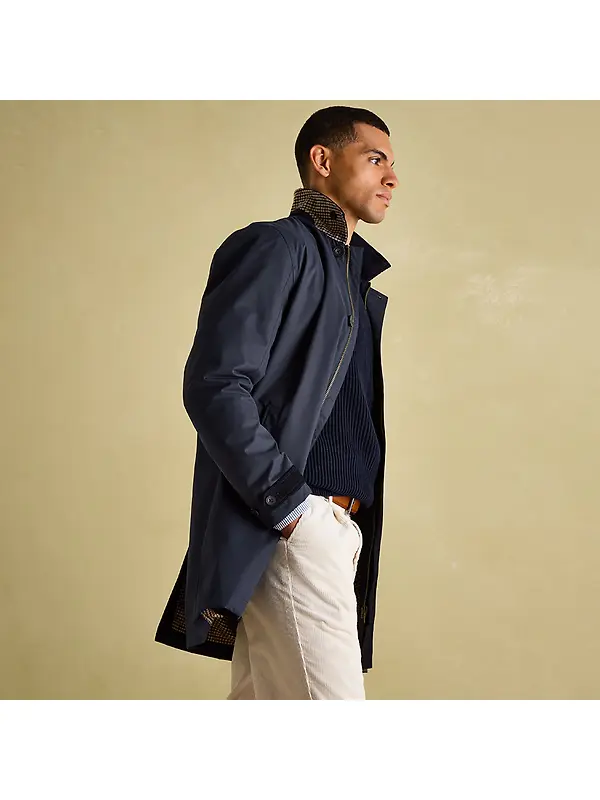 Joules Men's Sandford Waterproof Raincoat - Navy Image 6