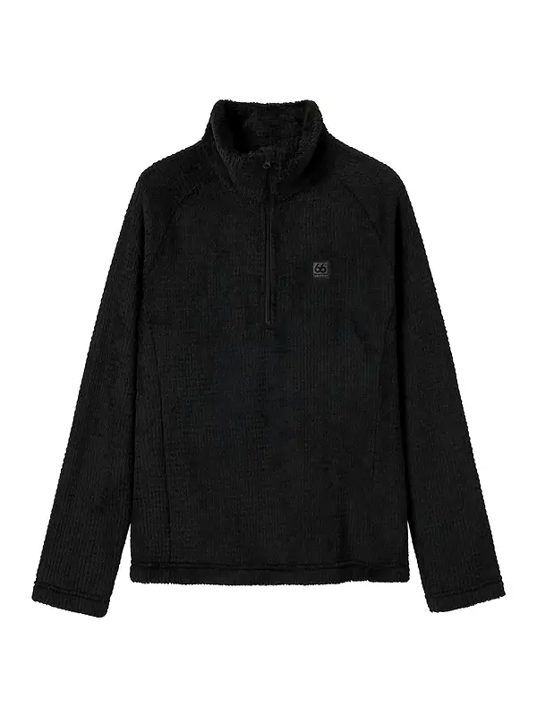 66°North Men's Hrannar Zipneck Fleece - Black Image 1