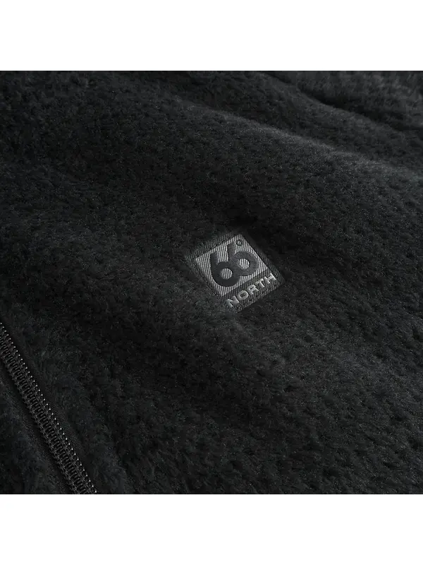 66°North Men's Hrannar Zipneck Fleece - Black Image 4
