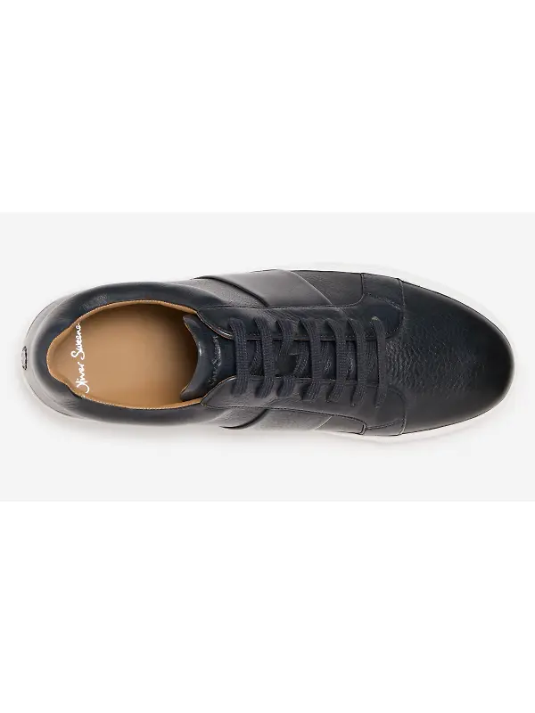 Oliver Sweeney Men's Kendal Milled Leather Cupsole Trainers - Navy Image 4