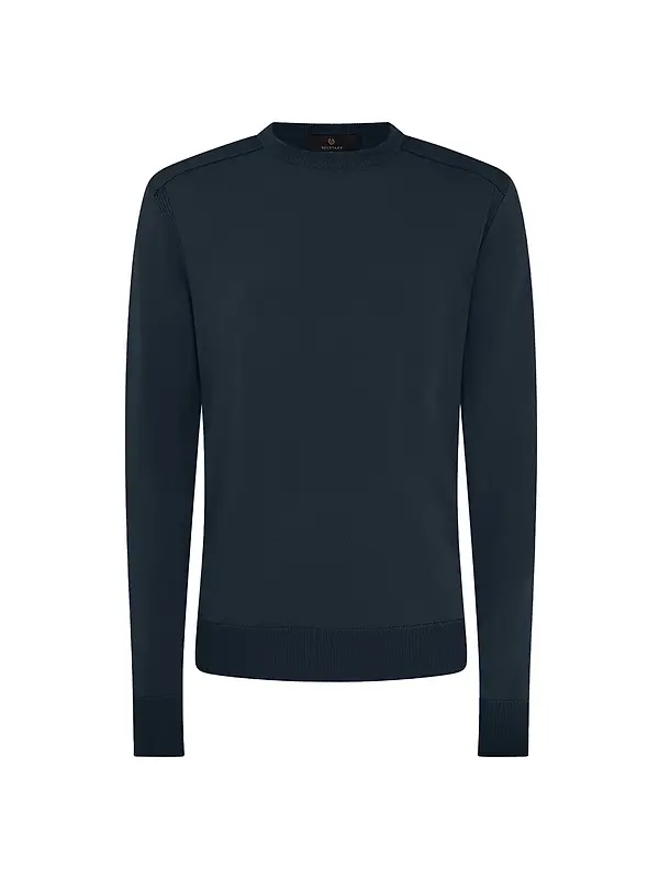 Belstaff Men's Merino Wool Kerrigan Crew Neck Jumper - Black Image 1
