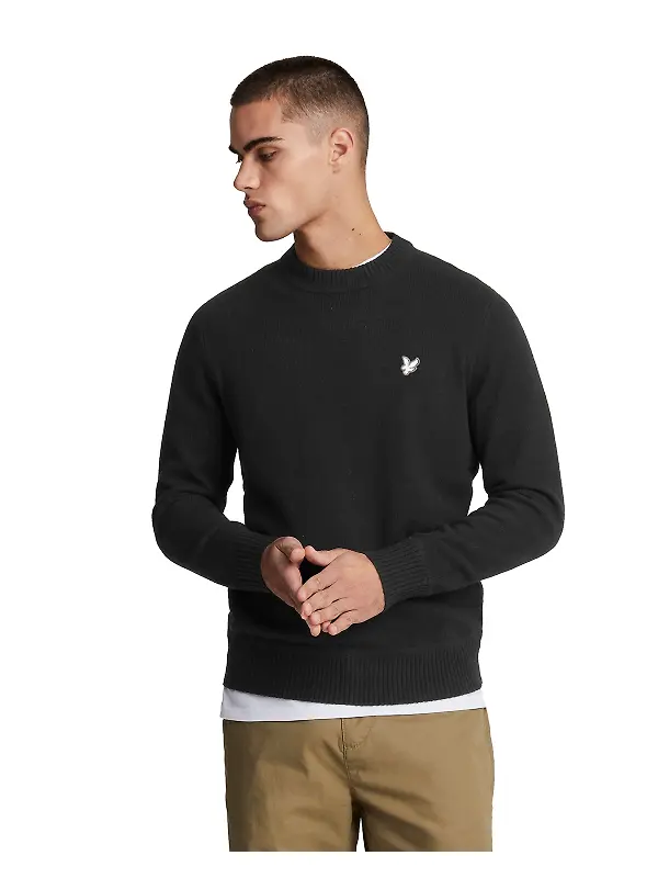 Lyle & Scott Men's Premium Lambswool Crew Neck Jumper - Lacquer Image 1