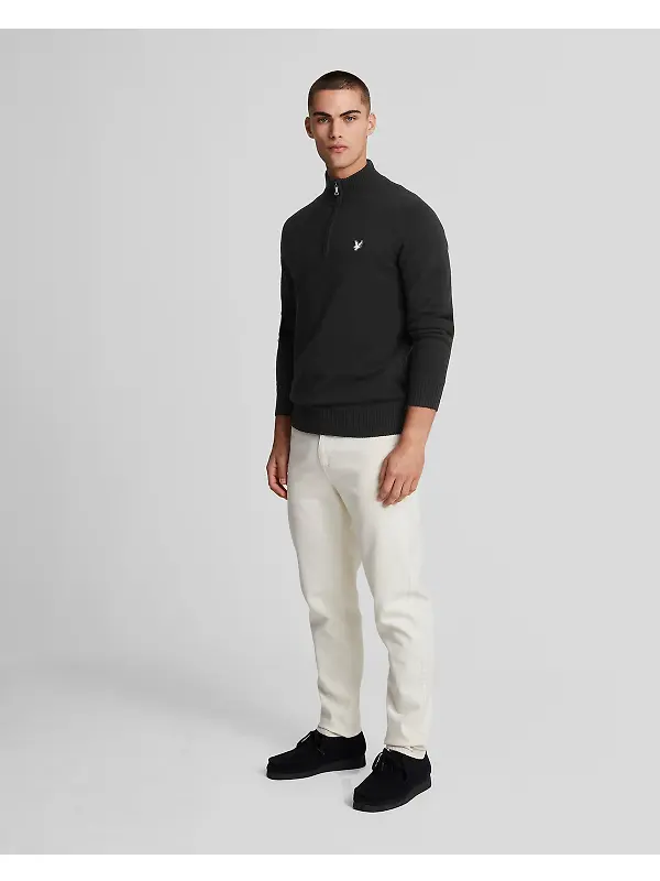 Lyle & Scott Men's Premium Lambswool 1/4 Zip Jumper - Lacquer Image 3