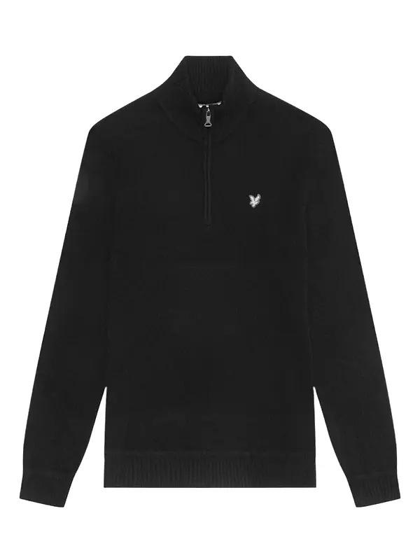 Lyle & Scott Men's Premium Lambswool 1/4 Zip Jumper - Lacquer Image 5