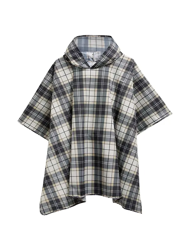 Barbour Women's Portree Poncho - Light Birchwood Dress Tartan Image 1