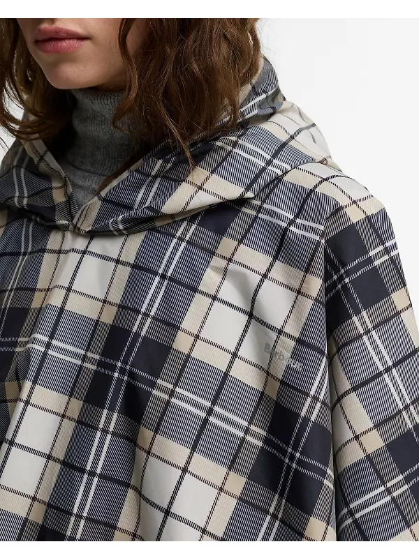 Barbour Women's Portree Poncho - Light Birchwood Dress Tartan Image 3