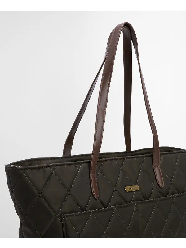 Barbour Women's Quilted Tote Bag - Olive Image 5
