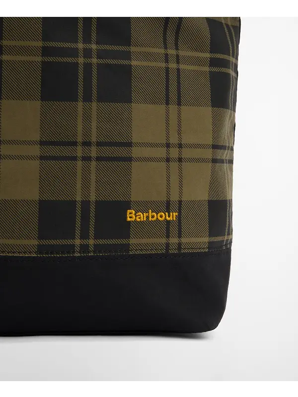 Barbour Women's Mya Patchwork Tote Bag - Black/Olive Check Image 6