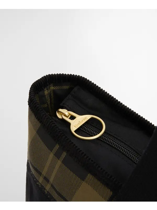 Barbour Women's Mya Patchwork Tote Bag - Black/Olive Check Image 8