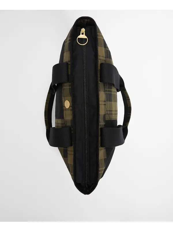 Barbour Women's Mya Patchwork Tote Bag - Black/Olive Check Image 10