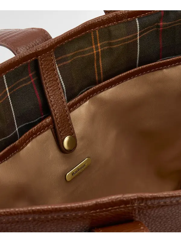 Barbour Women's Alder Leather Tote Bag - Brown Image 8