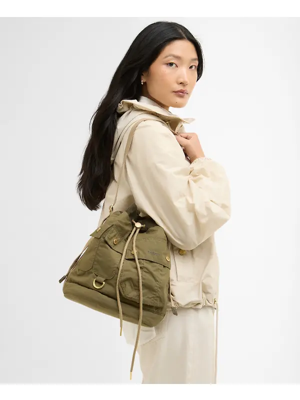 Barbour Women's Mia Drawstring Tote Bag - Dusky Green Image 2