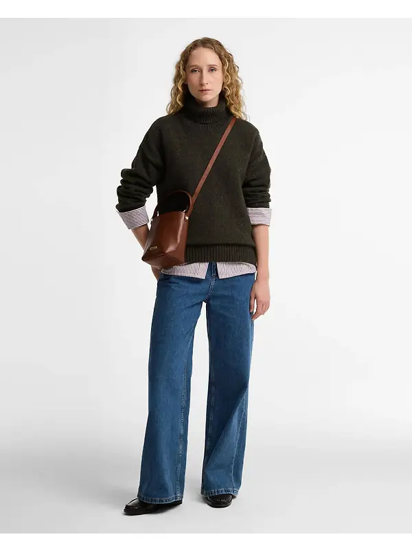 Barbour Women's Cedar Mini Leather Bucket Bag - Brown Image 2