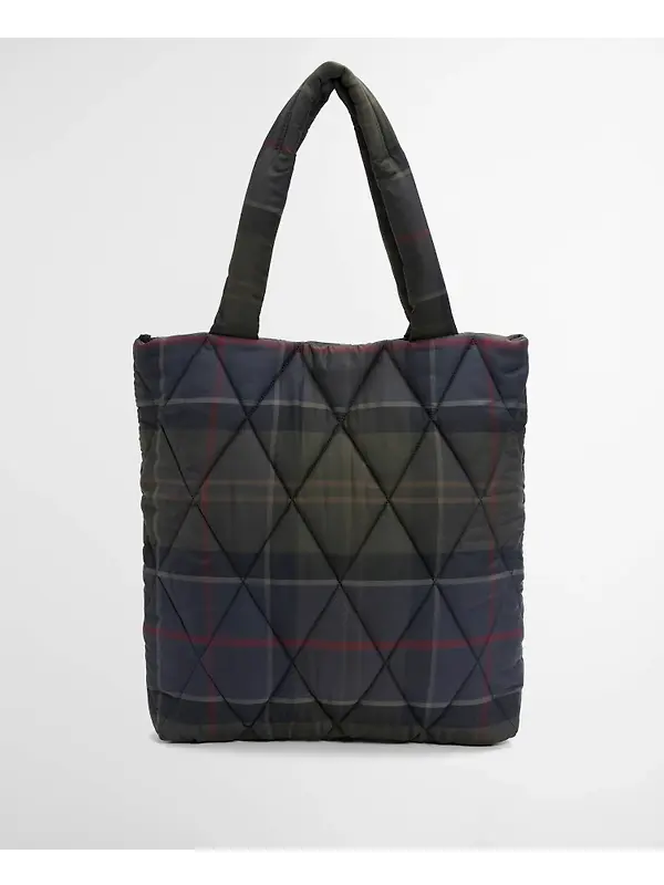 Barbour Women's Tartan Arlene Quilted Tote Bag - Shadow Classic Tartan Image 3