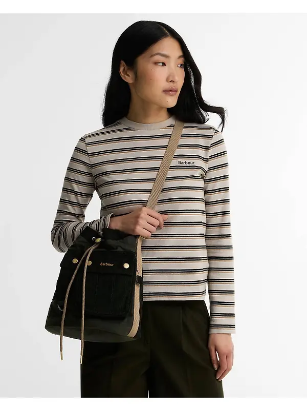 Barbour Women's Mia Waxed Drawstring Tote Bag - Fern Image 3