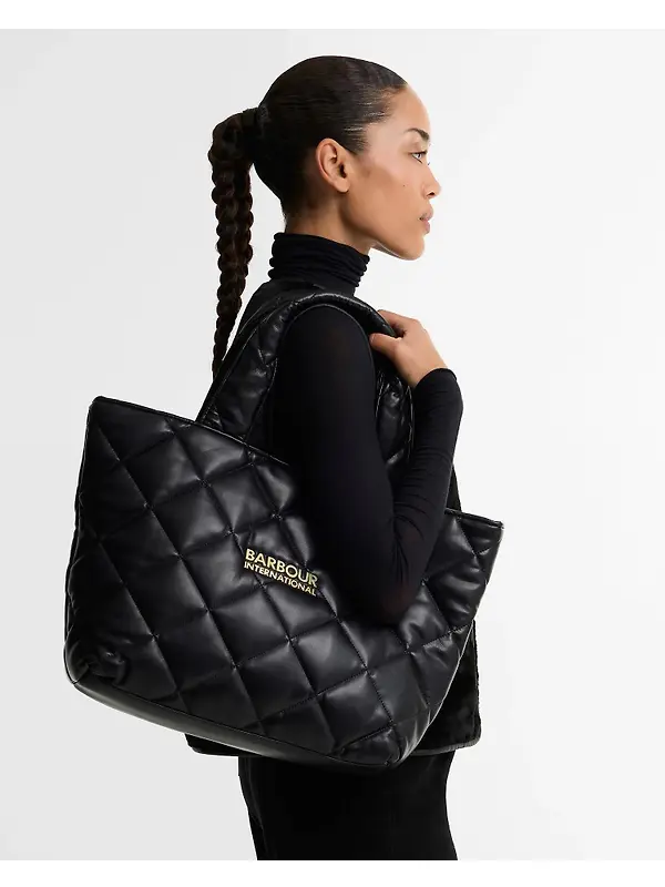 Barbour International Women's Soft Quilted Battersea Tote Bag - Black Image 3