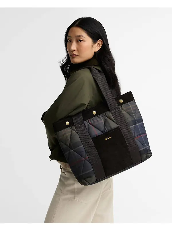 Barbour Women's Healy Tartan Tote Bag - Shadow Classic Tartan Image 3
