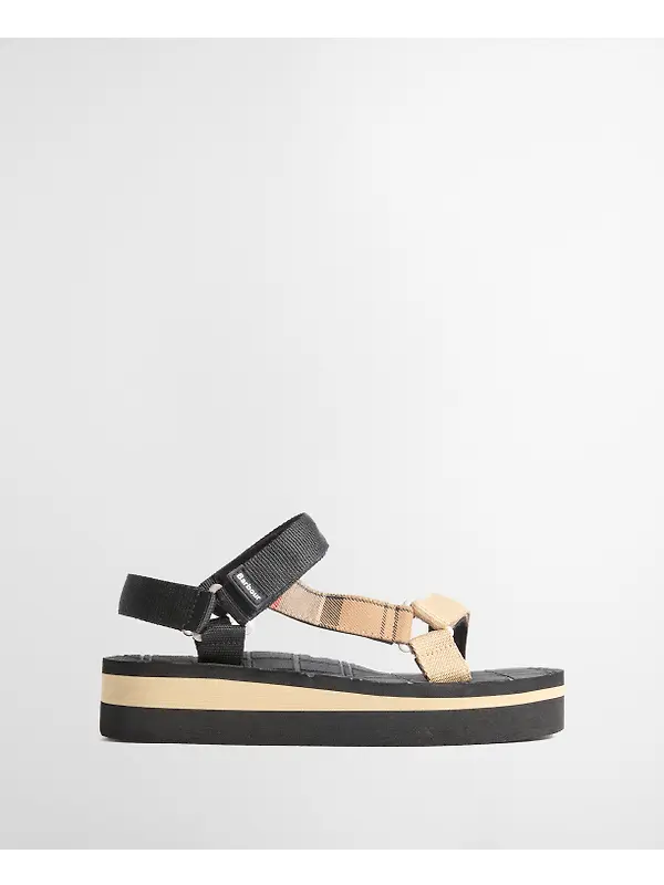 Barbour Women's Mila Sandals - Black/Dress Tartan Image 2