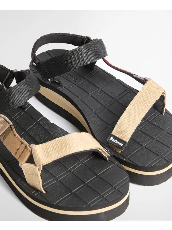 Barbour Women's Mila Sandals - Black/Dress Tartan Image 4