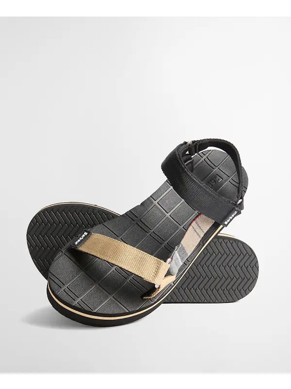 Barbour Women's Mila Sandals - Black/Dress Tartan Image 7