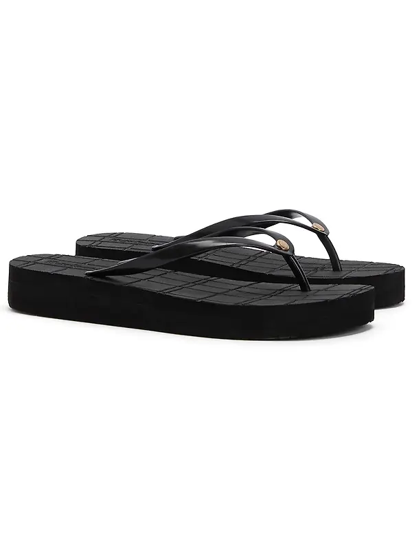 Barbour Women's Tilda Flip Flops - Black Image 1