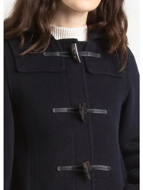 Gloverall Women's Long Slim Fit Freda Duffle Coat - Navy Royal Stewart Image 4