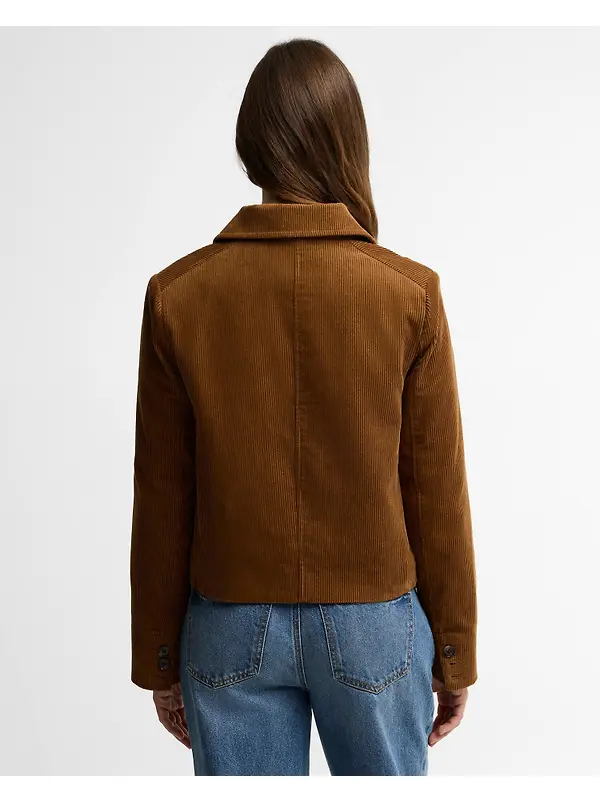 Barbour Women's Emmy Cord Jacket - Tan / Shadow Classic Image 4