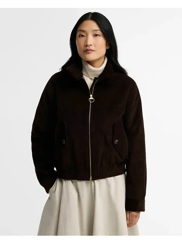 Barbour Women's Overton Casual Jacket - Brown / Shadow Classic Image 2