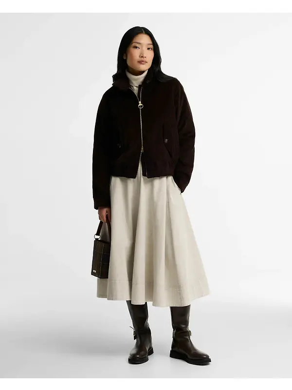 Barbour Women's Overton Casual Jacket - Brown / Shadow Classic Image 3