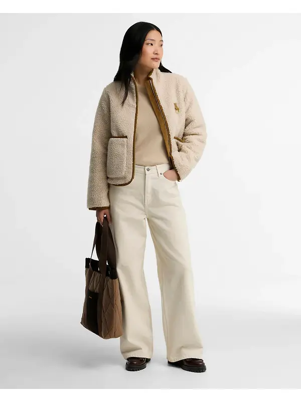 Barbour Women's Elenora Fleece Jacket - Ecru Image 3