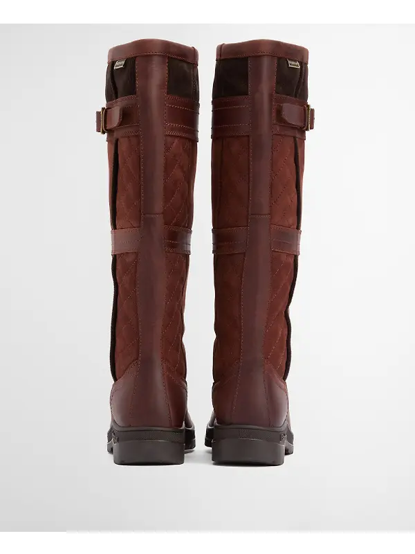 Barbour Women's Beaconsfield Tall Boots - Mahogony/Choc Nubuck Image 4