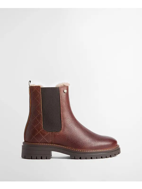 Barbour Women's Evie Faux-Fur Trimmed Chelsea Boots - Brown Image 2
