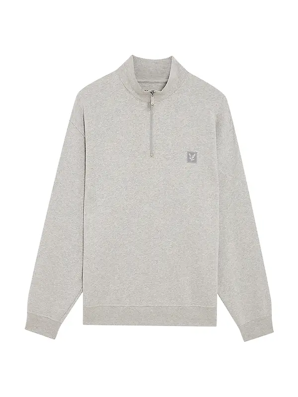 Lyle & Scott Men's Loungewear 1/4 Zip Sweatshirt - Light Grey Marl Product Image