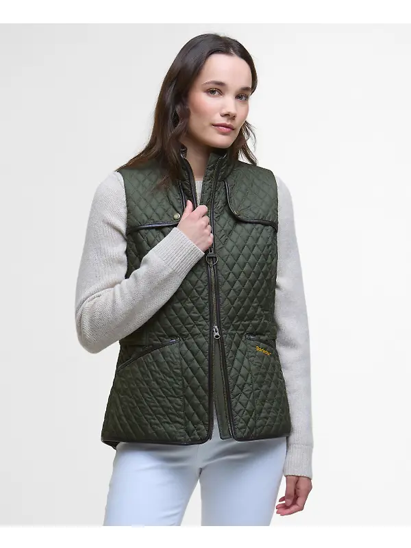 Barbour Women's Dahlia Quilted Gilet - Olive Image 2