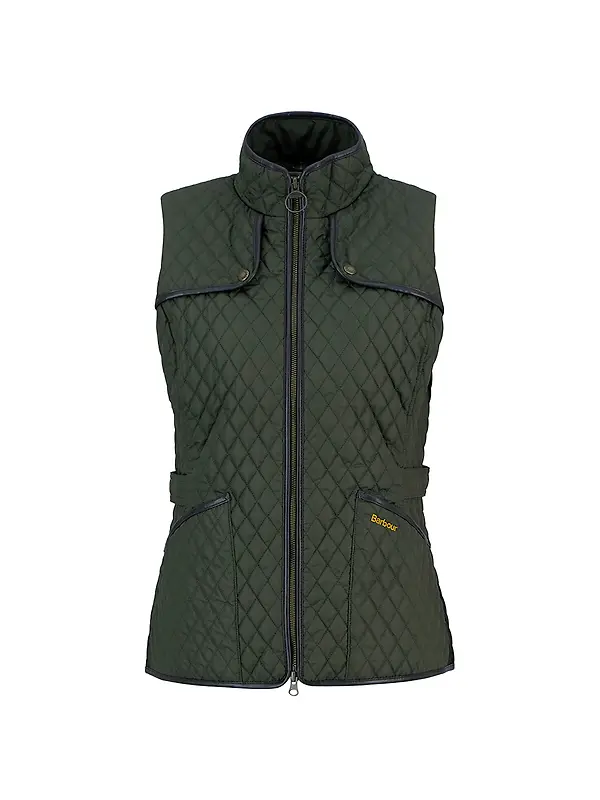Barbour Women's Dahlia Quilted Gilet - Olive Image 1