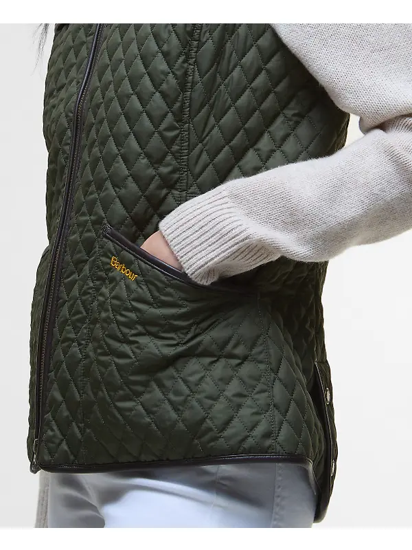 Barbour Women's Dahlia Quilted Gilet - Olive Image 7