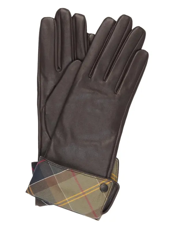 Product image of Barbour Women's Lady Jane Leather Gloves - Choc/Classic