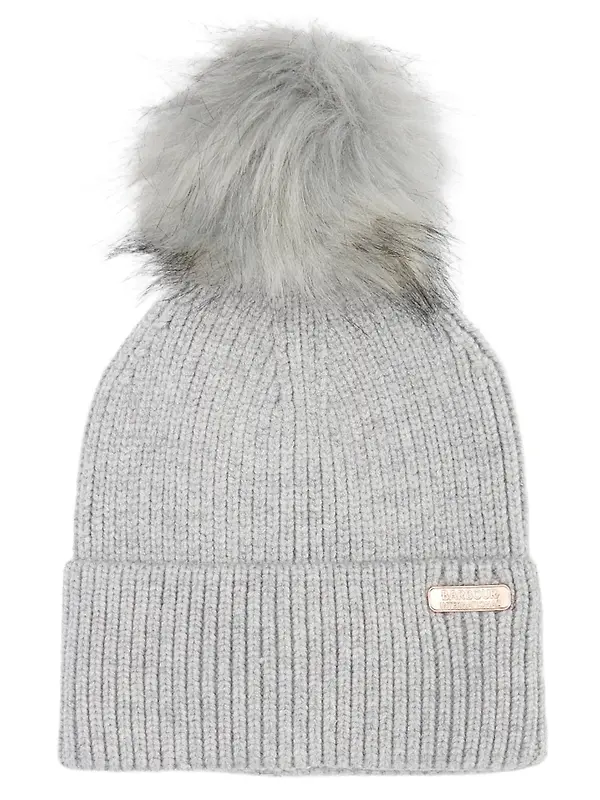Product image of Barbour International Women's Mallory Pom Beanie - Light Grey
