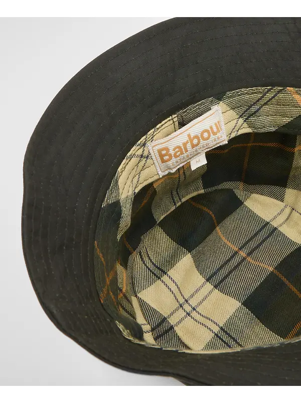 Barbour Women's Belsay Wax Bucket Hat - Fern Image 5