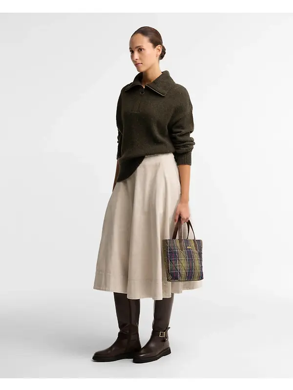 Barbour Women's Lavensdale Half-Zip Jumper - Olive Image 3
