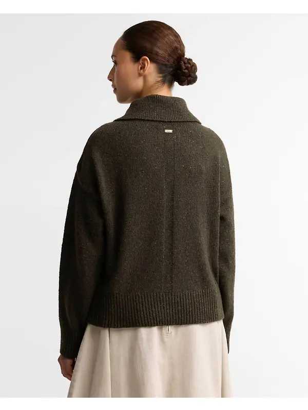 Barbour Women's Lavensdale Half-Zip Jumper - Olive Image 4