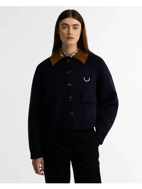 Barbour Women's Alverstone Knitted Jacket - Navy Image 2