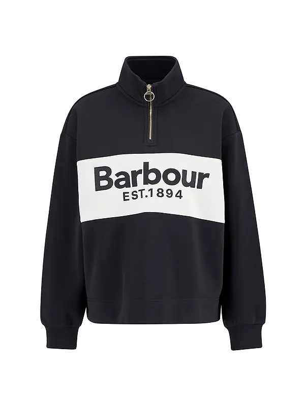 Barbour Women's Zaria Quarter-Zip Jumper - Dark Navy Image 1