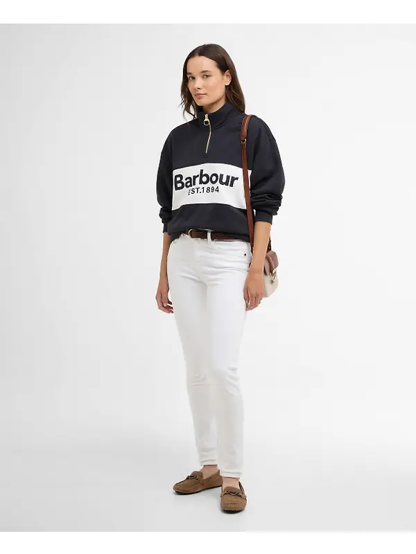 Barbour Women's Zaria Quarter-Zip Jumper - Dark Navy Image 3