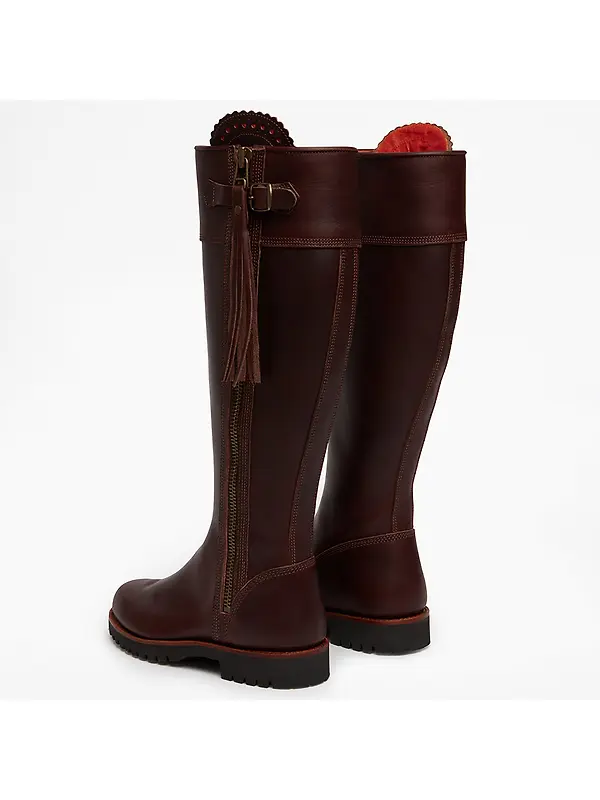 Penelope Chilvers Women's Long Tassel Boots Generous Fit - Conker Image 3