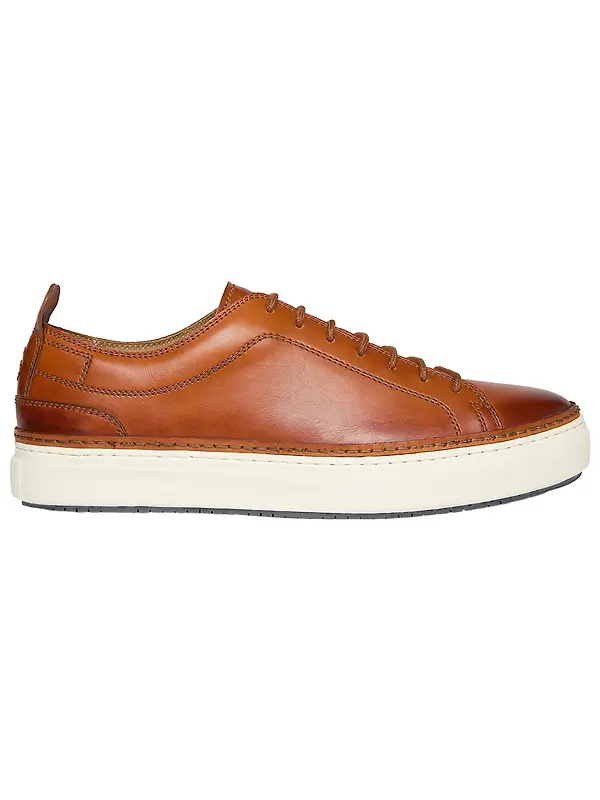 Oliver Sweeney Men's Lopes Calf Leather Cupsole Trainers - Tan Image 1