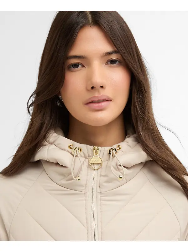 Barbour International Women's Dakota Quilted Sweat Jacket - Cement Image 5