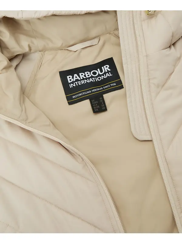 Barbour International Women's Dakota Quilted Sweat Jacket - Cement Image 7